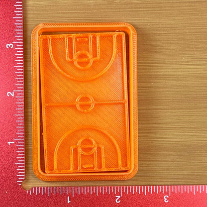 Basketball Court - Custom 3D Printed Cookie Cutter + Stamp Combo