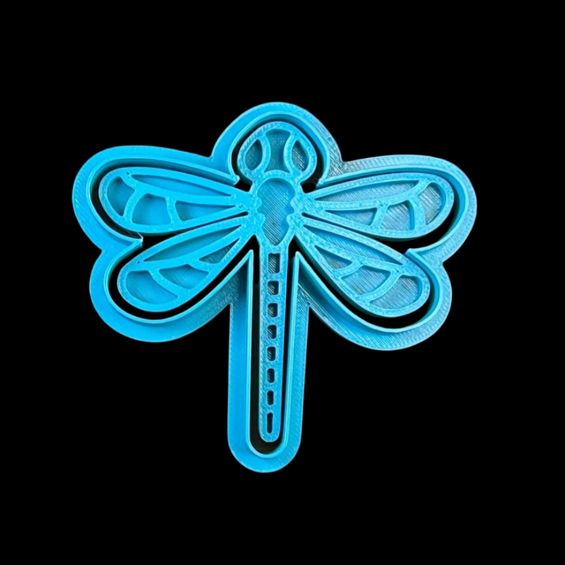 Dragonfly - Custom 3D Printed Cookie Cutter + Stamp Combo