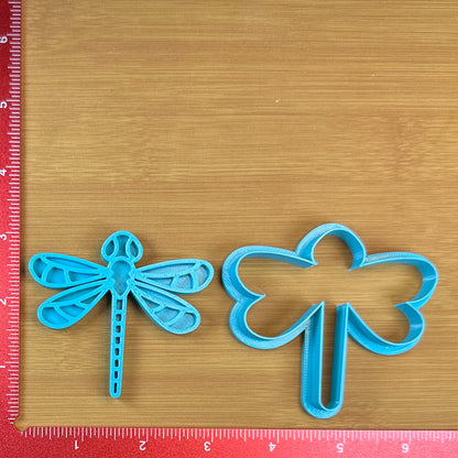 Dragonfly - Custom 3D Printed Cookie Cutter + Stamp Combo