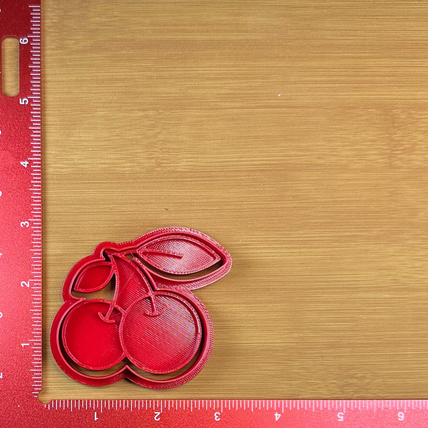 Cherries - Custom 3D Printed Cookie Cutter + Stamp Combo