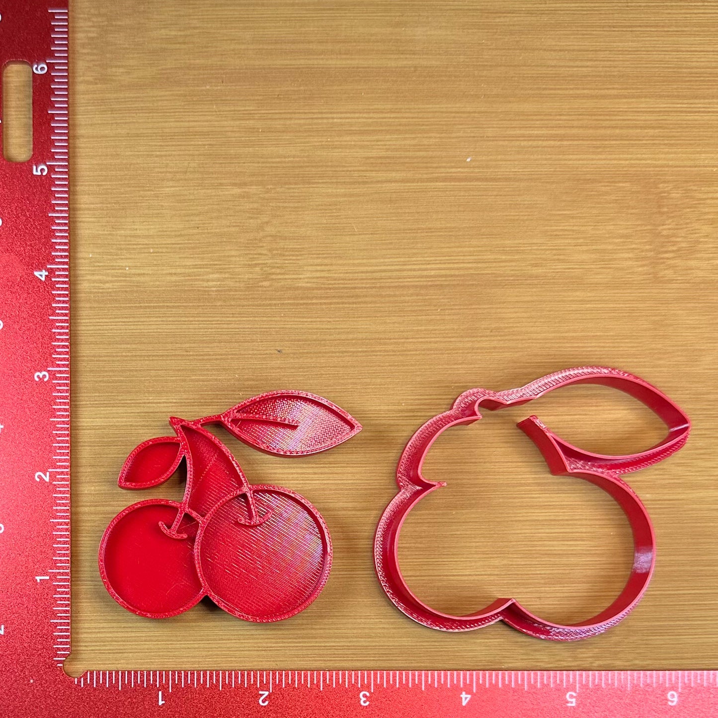 Cherries - Custom 3D Printed Cookie Cutter + Stamp Combo