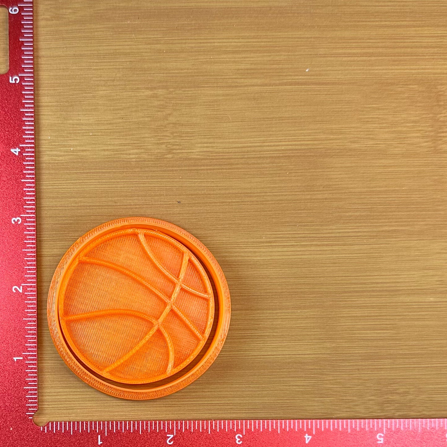 Basketball - Custom 3D Printed Cookie Cutter + Stamp Combo