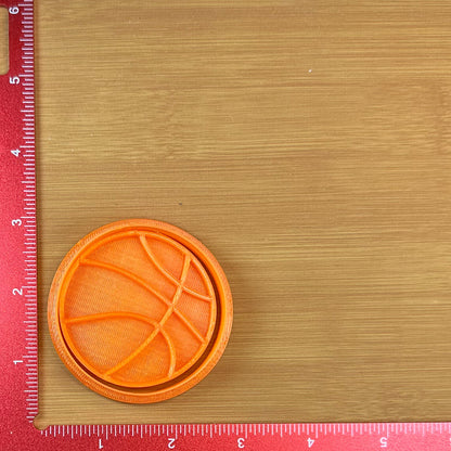 Basketball - Custom 3D Printed Cookie Cutter + Stamp Combo