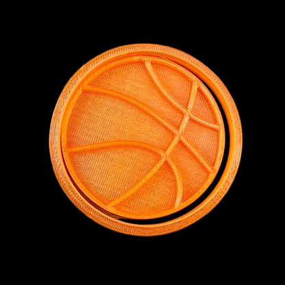Basketball - Custom 3D Printed Cookie Cutter + Stamp Combo
