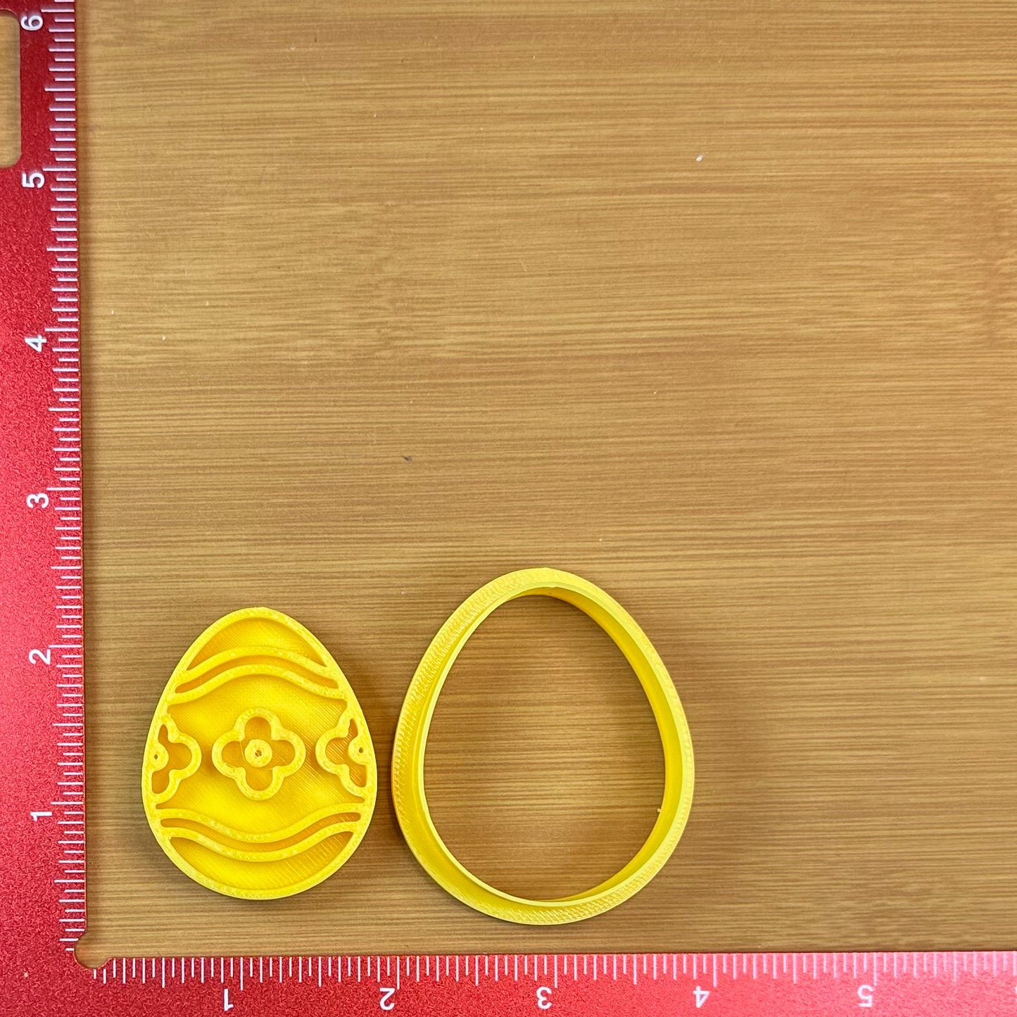 Easter Egg with Flowers - Custom 3D Printed Cookie Cutter + Stamp Combo