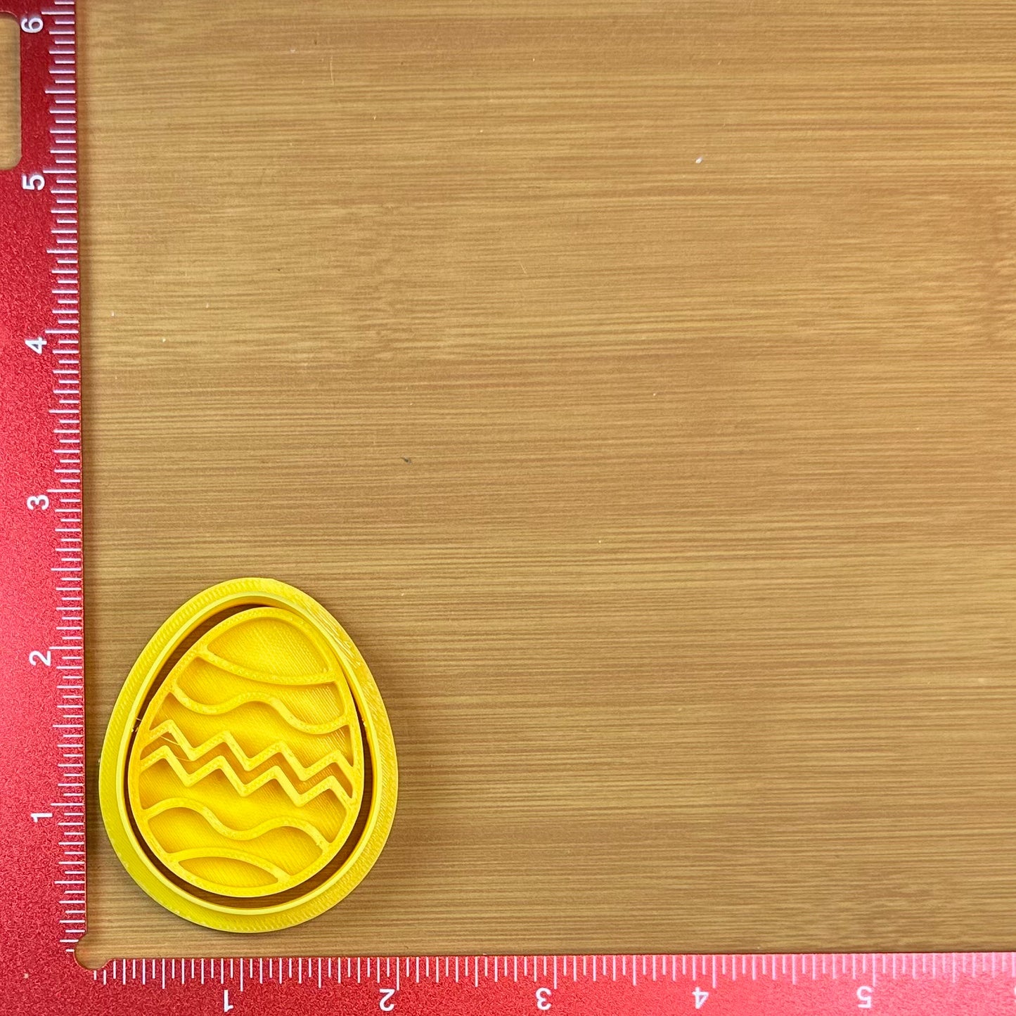 Easter Egg with Waves - Custom 3D Printed Cookie Cutter + Stamp Combo