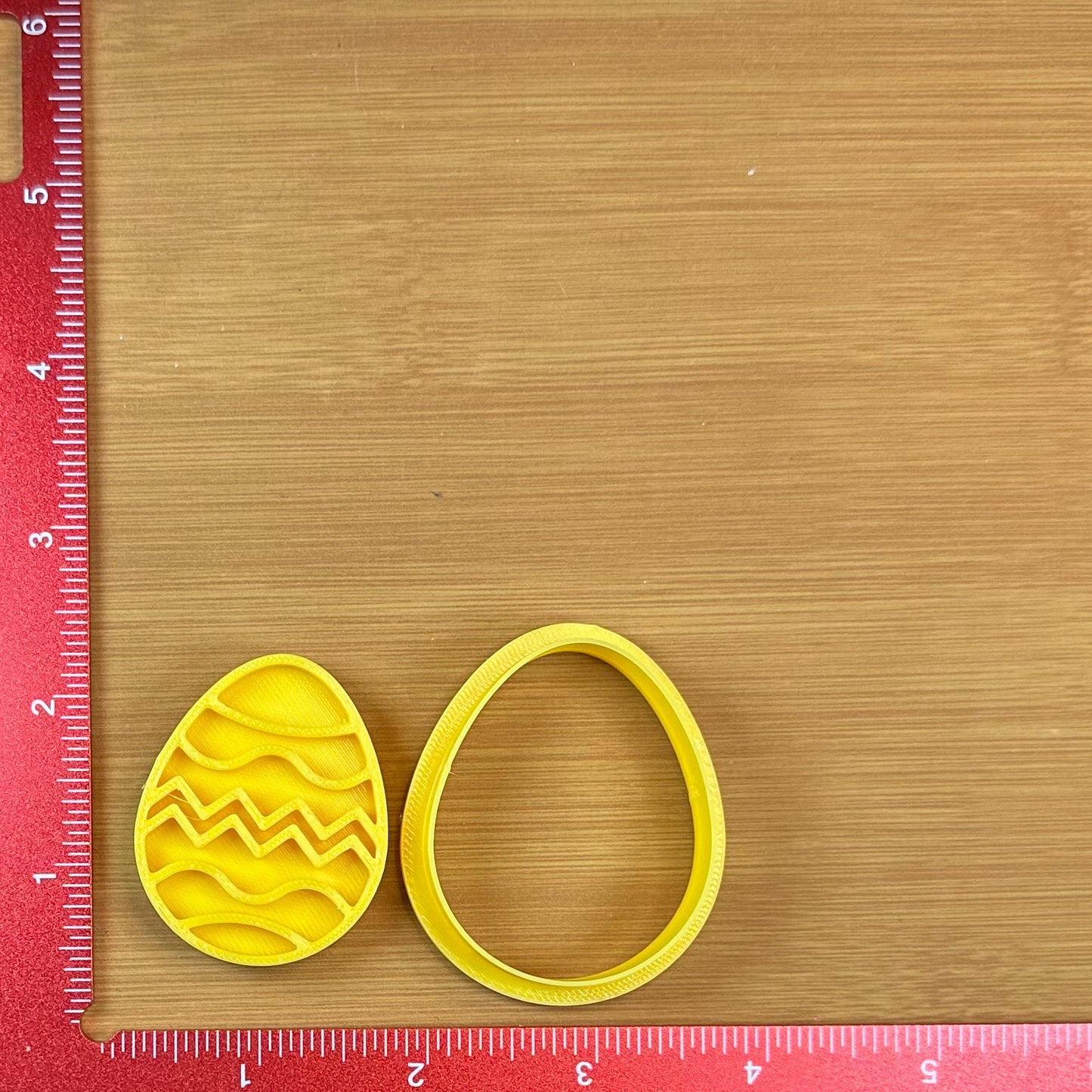 Easter Egg with Waves - Custom 3D Printed Cookie Cutter + Stamp Combo