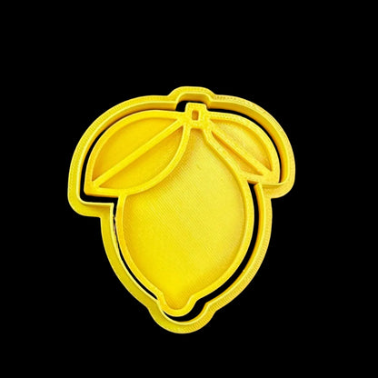Lemon - Custom 3D Printed Cookie Cutter + Stamp Combo