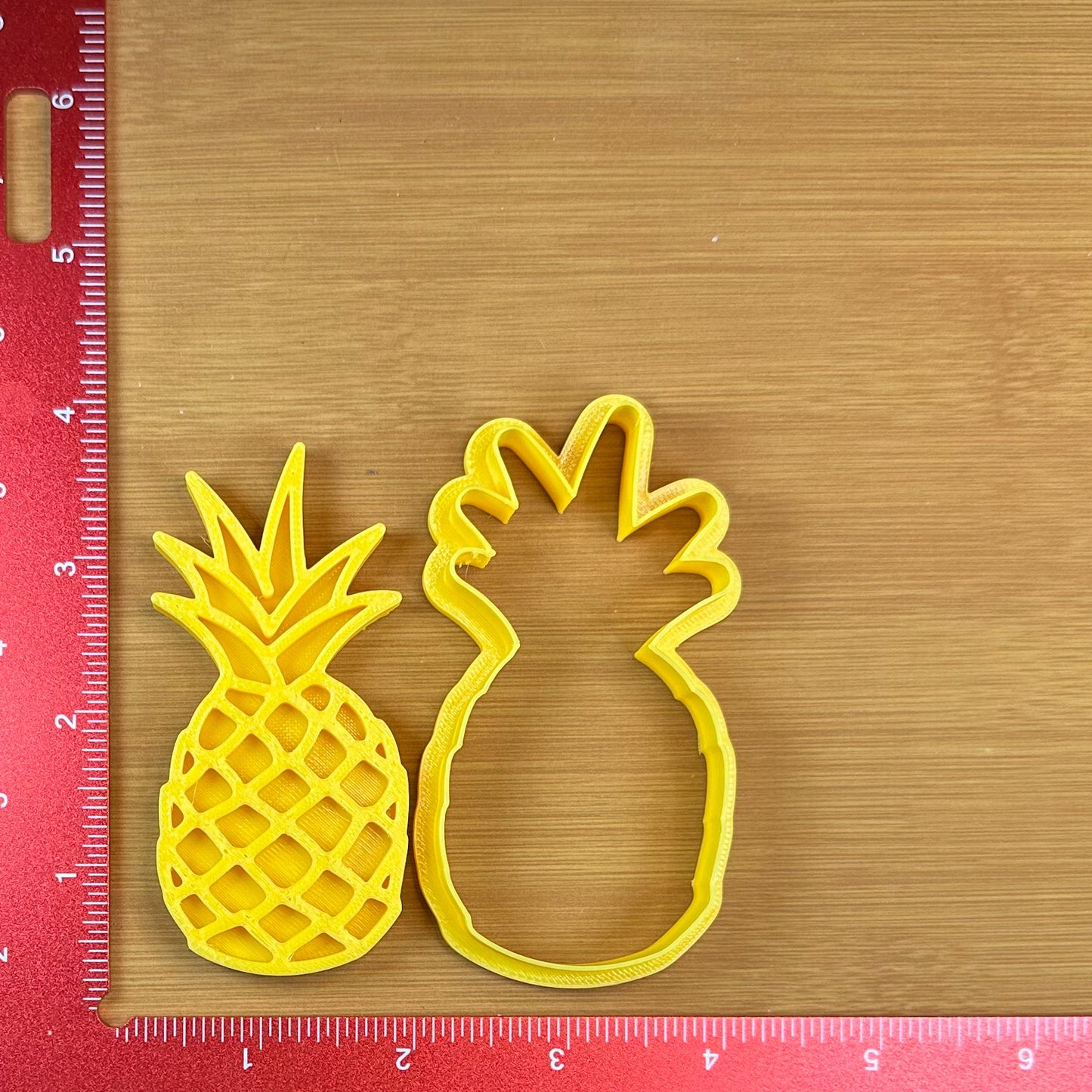 Pineapple - Custom 3D Printed Cookie Cutter + Stamp Combo