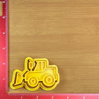 Tractor with Bucket - Custom 3D Printed Cookie Cutter + Stamp Combo