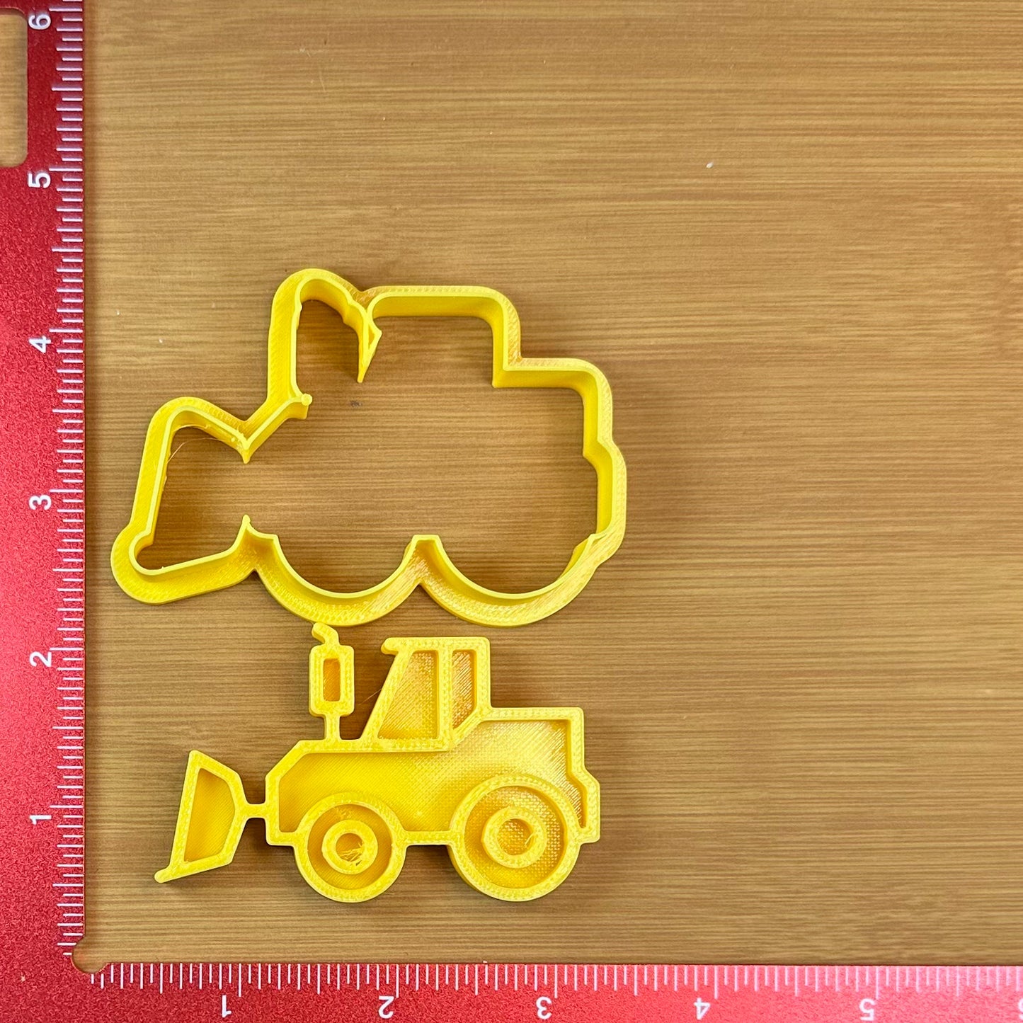 Tractor with Bucket - Custom 3D Printed Cookie Cutter + Stamp Combo