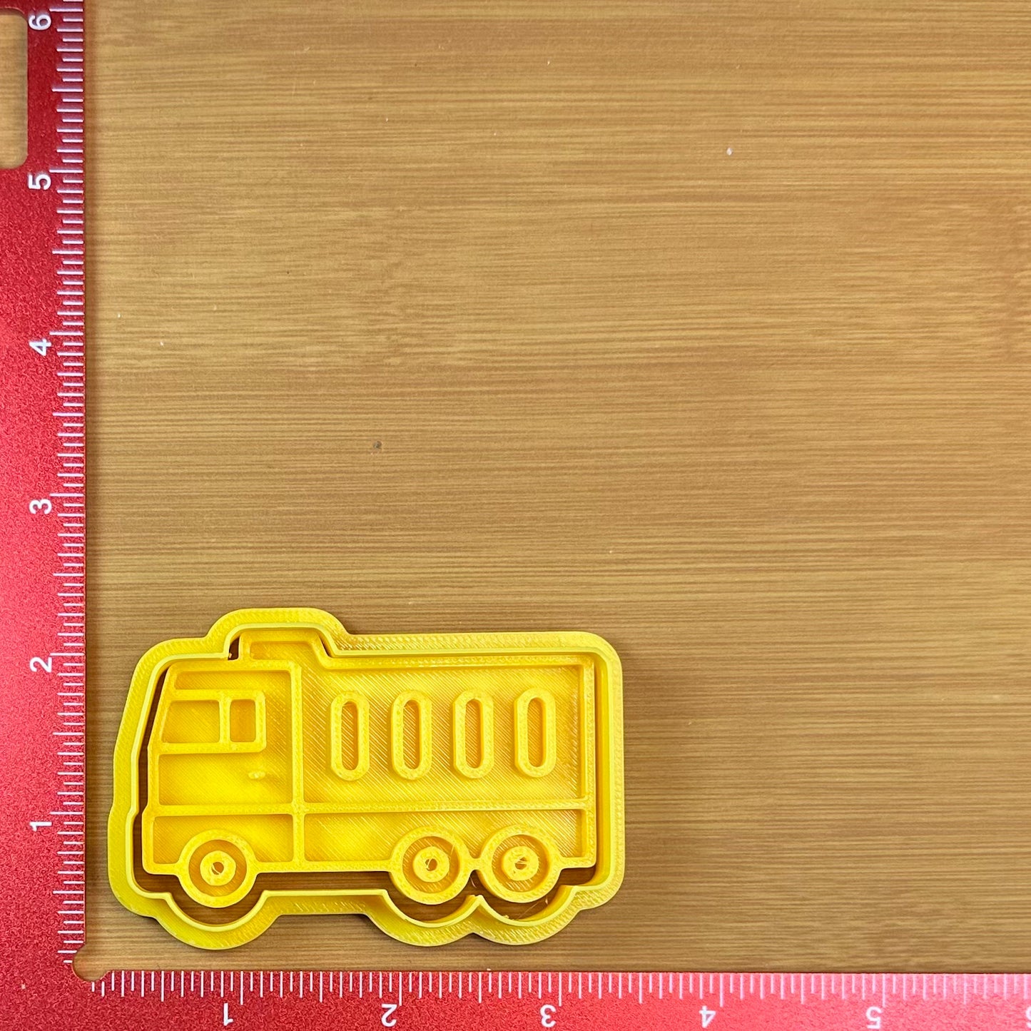 Construction Truck - Custom 3D Printed Cookie Cutter + Stamp Combo