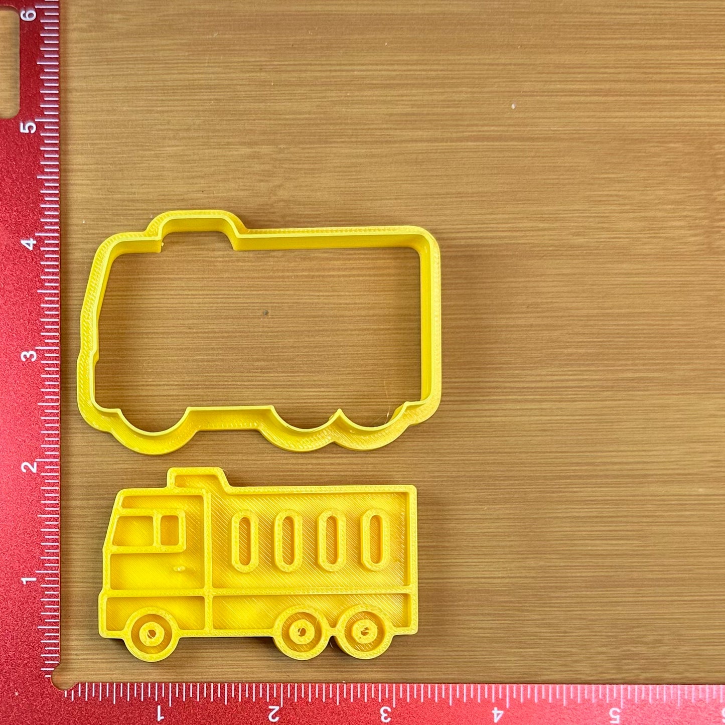 Construction Truck - Custom 3D Printed Cookie Cutter + Stamp Combo