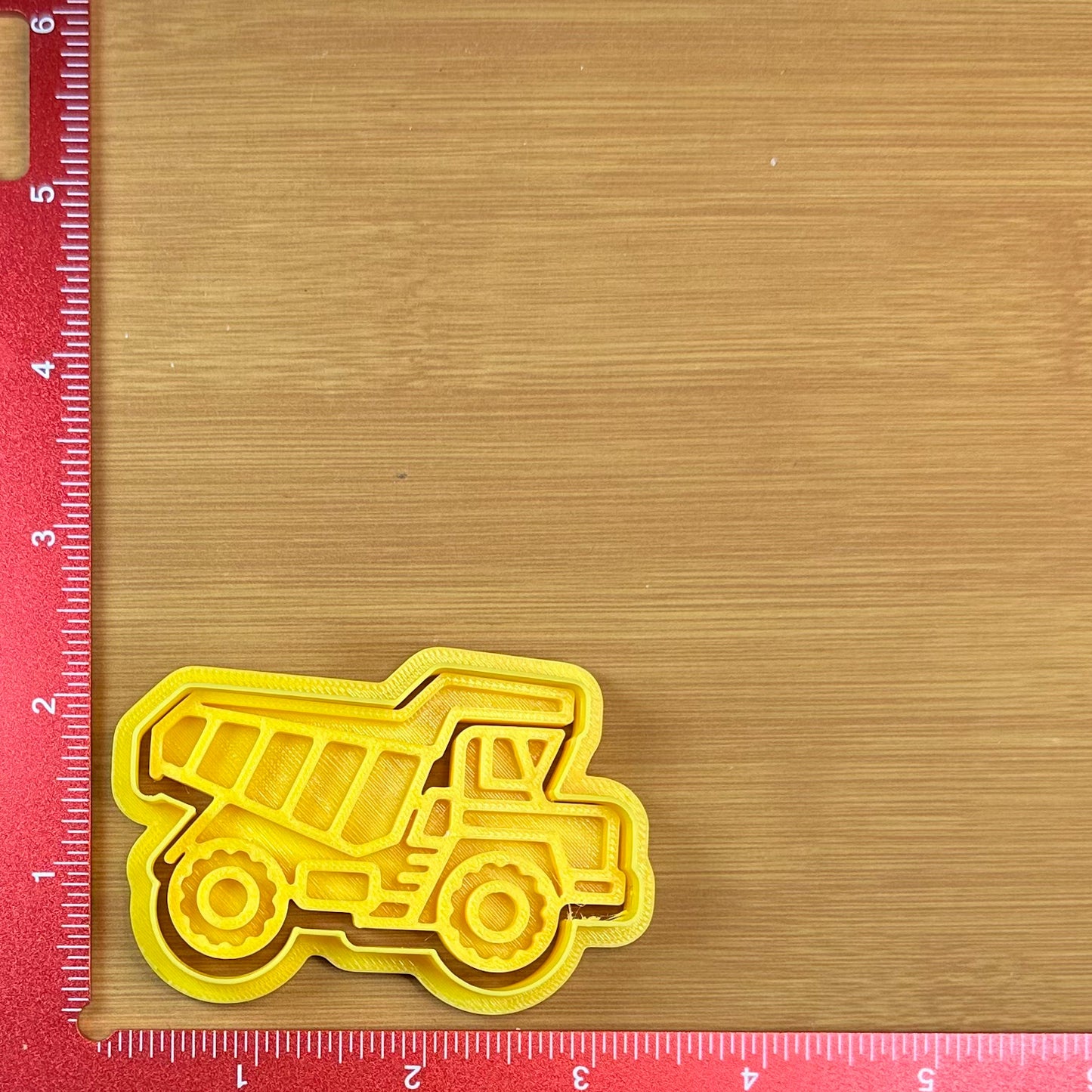 Dump Truck - Custom 3D Printed Cookie Cutter + Stamp Combo