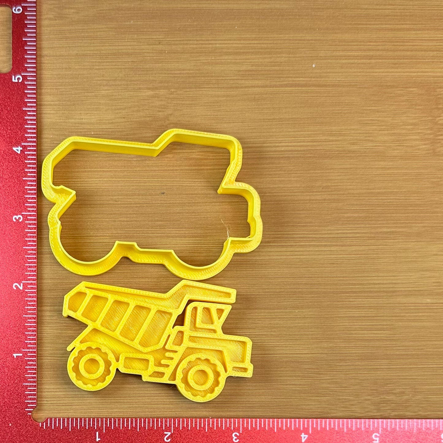 Dump Truck - Custom 3D Printed Cookie Cutter + Stamp Combo