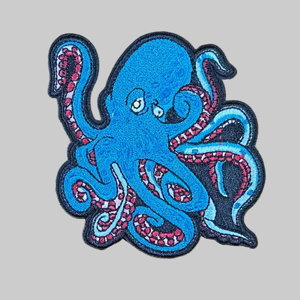 Blue Octopus - Embroidered Patch