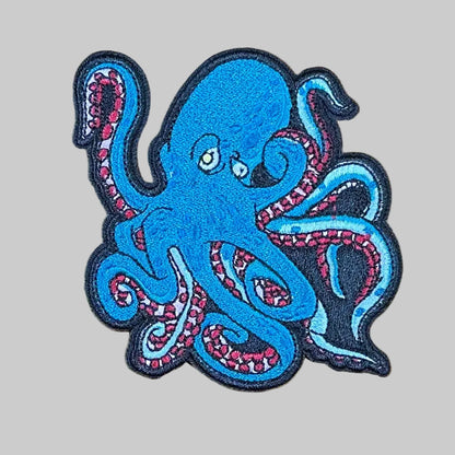 Blue Octopus - Embroidered Patch