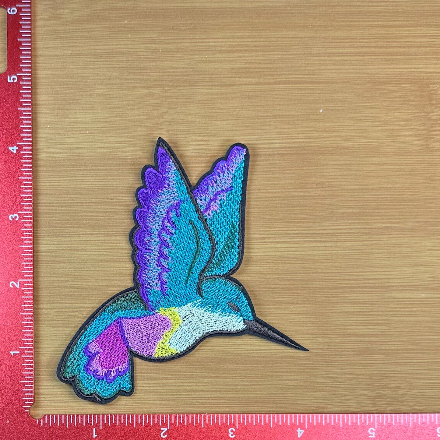 Teal Hummingbird - Embroidered Patch