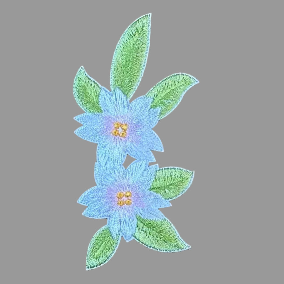 Small White Flowers - Embroidered Patch