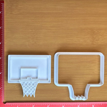 Basketball Goal - Custom 3D Printed Cookie Cutter + Stamp Combo