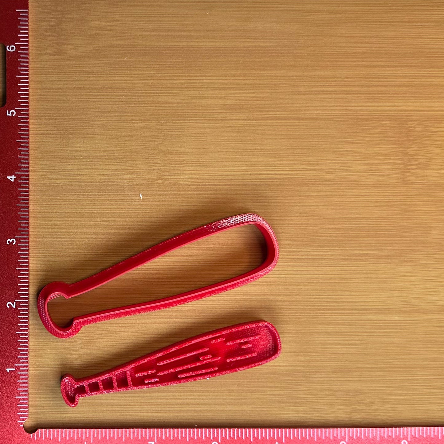 Baseball Bat - Custom 3D Printed Cookie Cutter + Stamp Combo