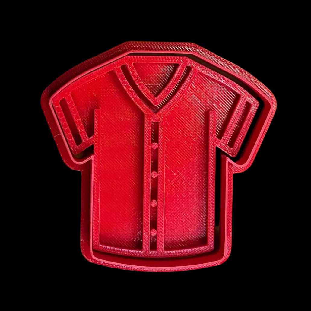 Baseball Jersey - Custom 3D Printed Cookie Cutter + Stamp Combo