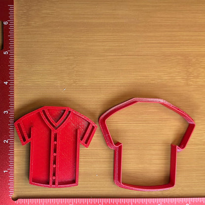 Baseball Jersey - Custom 3D Printed Cookie Cutter + Stamp Combo