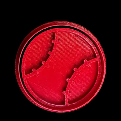 Baseball - Custom 3D Printed Cookie Cutter + Stamp Combo