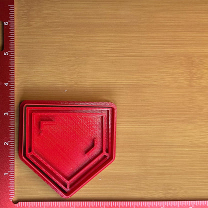 Home Plate - Custom 3D Printed Cookie Cutter + Stamp Combo