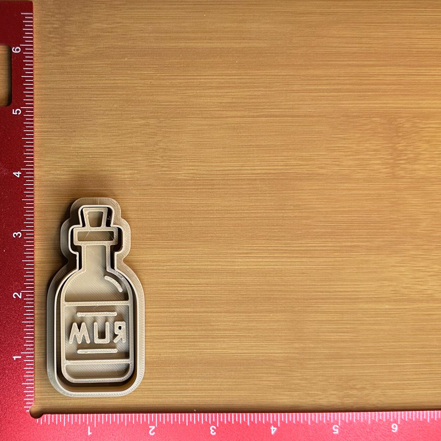 Rum Bottle - Custom 3D Printed Cookie Cutter + Stamp Combo