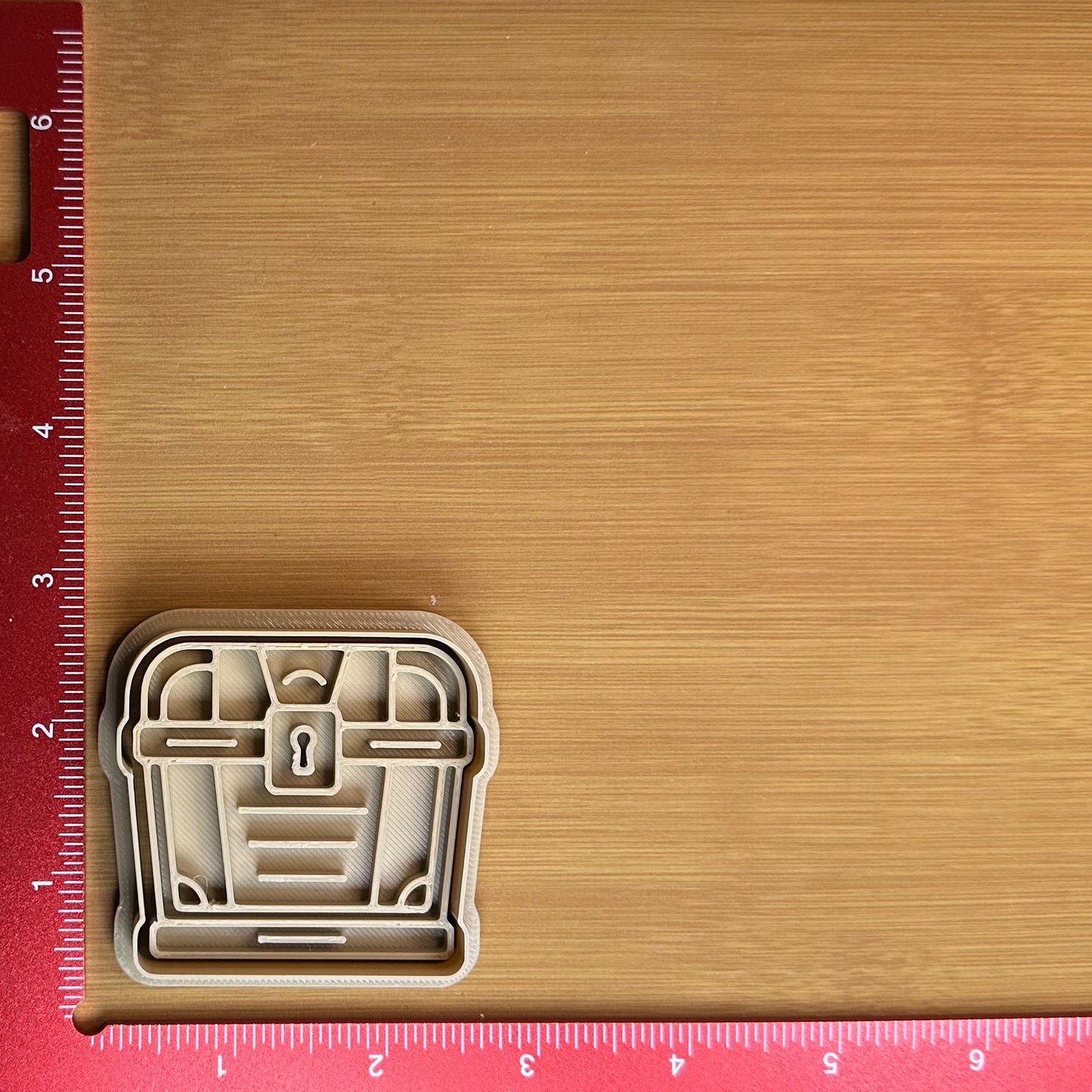 Treasure Chest - Custom 3D Printed Cookie Cutter + Stamp Combo