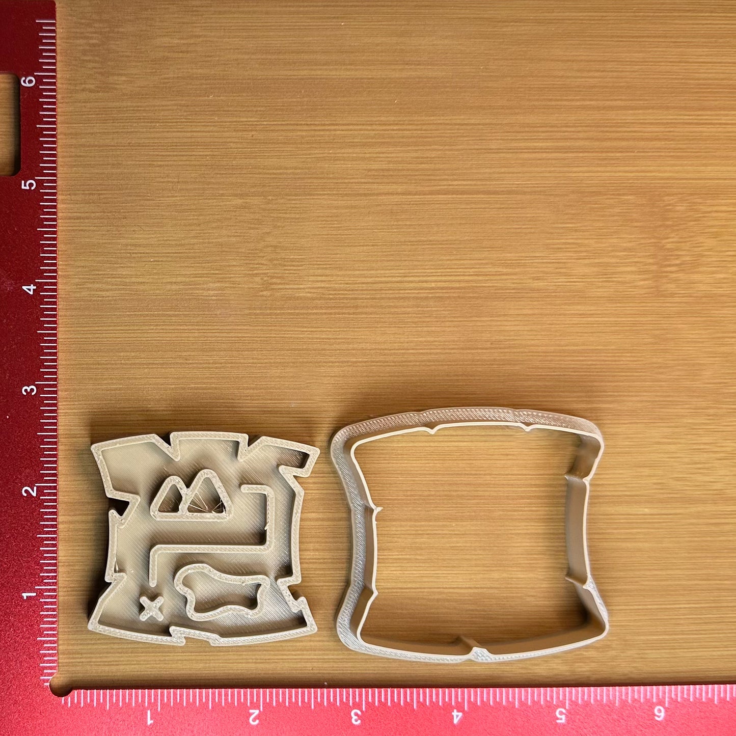 Treasure Map - Custom 3D Printed Cookie Cutter + Stamp Combo