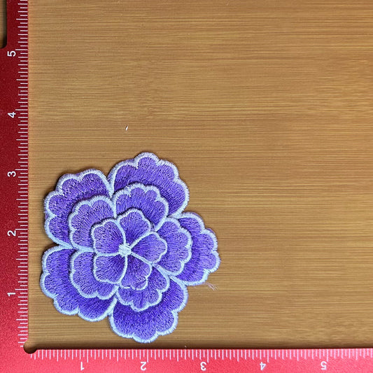 Layered Flower - Purple - Embroidered Patch