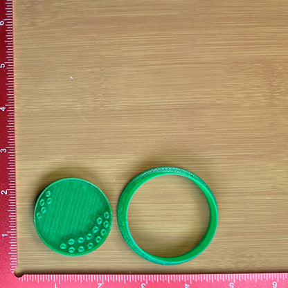 Golf Ball - Custom 3D Printed Cookie Cutter + Stamp Combo
