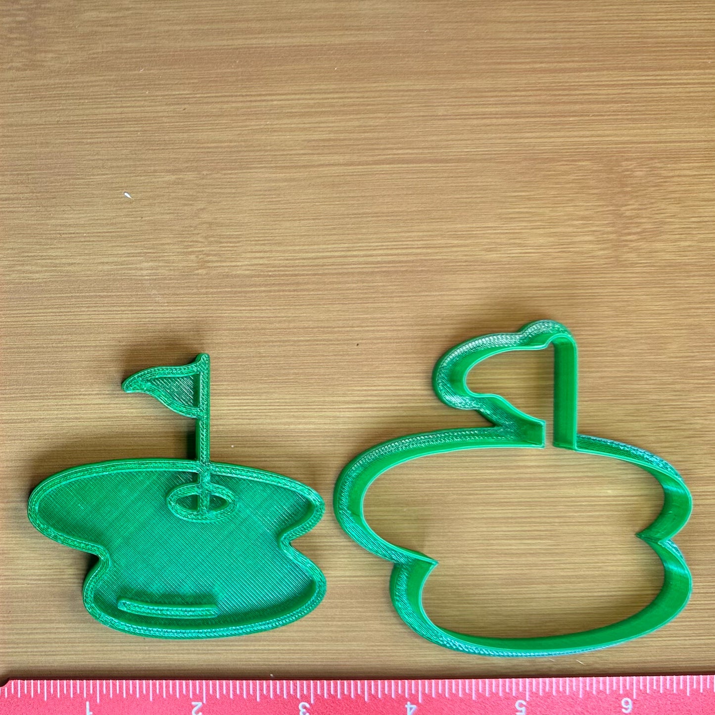 Golf Hole with Flag - Custom 3D Printed Cookie Cutter + Stamp Combo
