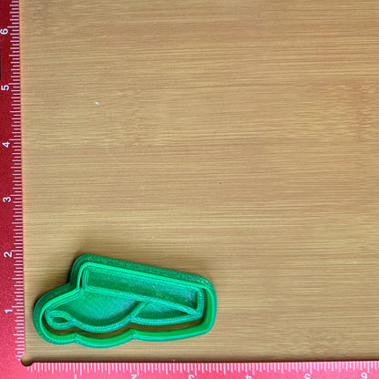 Visor - Custom 3D Printed Cookie Cutter + Stamp Combo