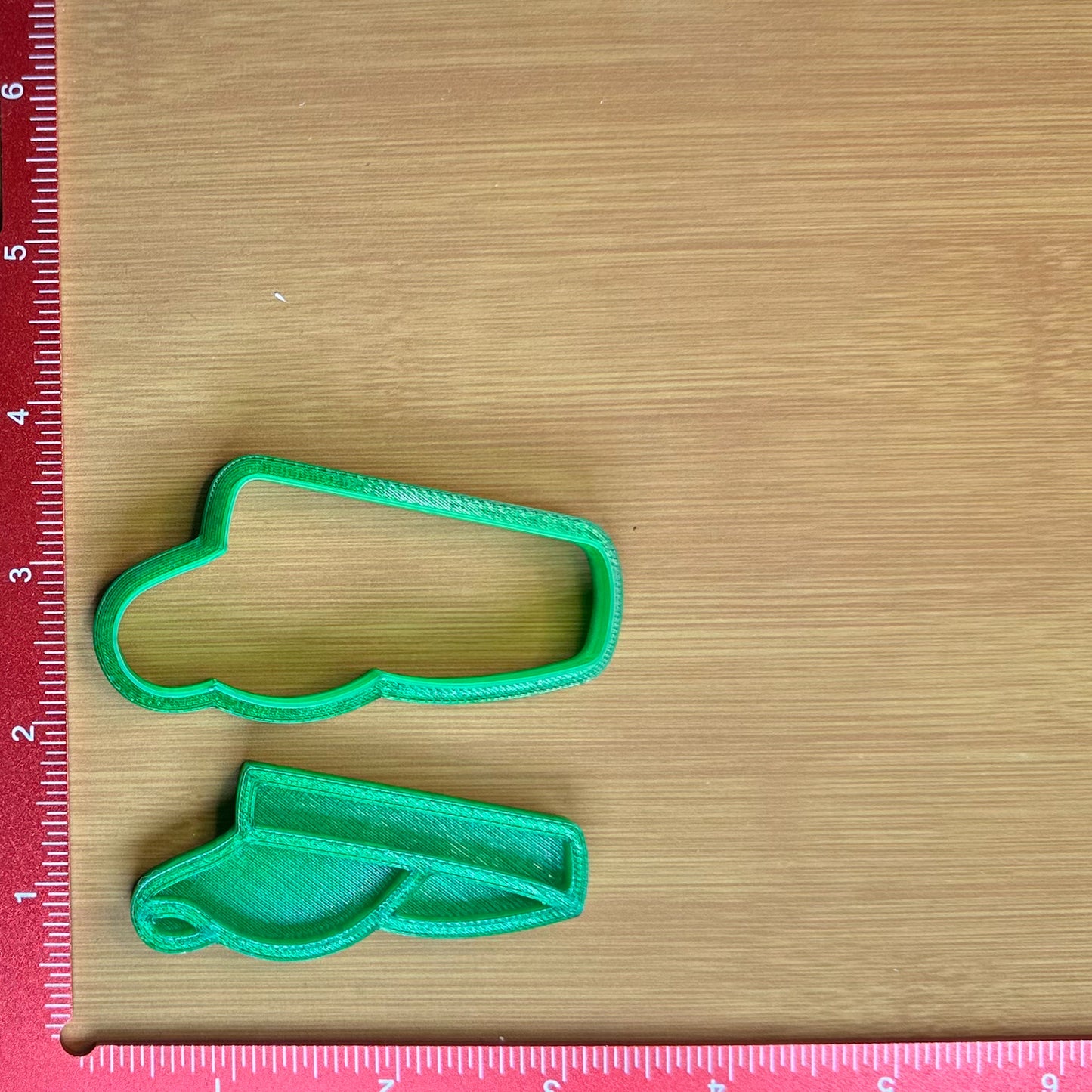 Visor - Custom 3D Printed Cookie Cutter + Stamp Combo