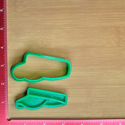 Visor - Custom 3D Printed Cookie Cutter + Stamp Combo