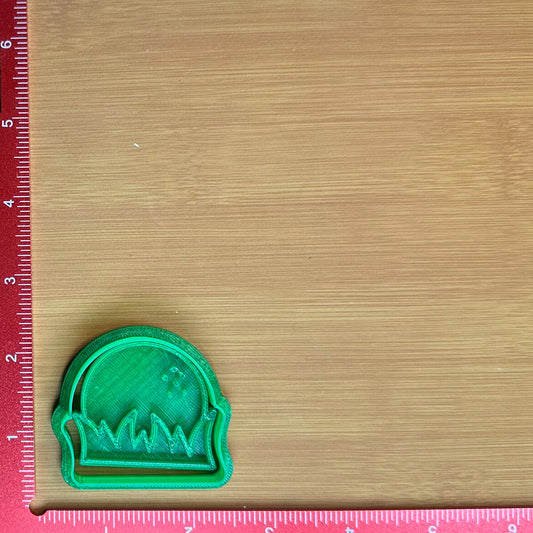 Lost Ball, Golf Ball in Grass - Custom 3D Printed Cookie Cutter + Stamp Combo