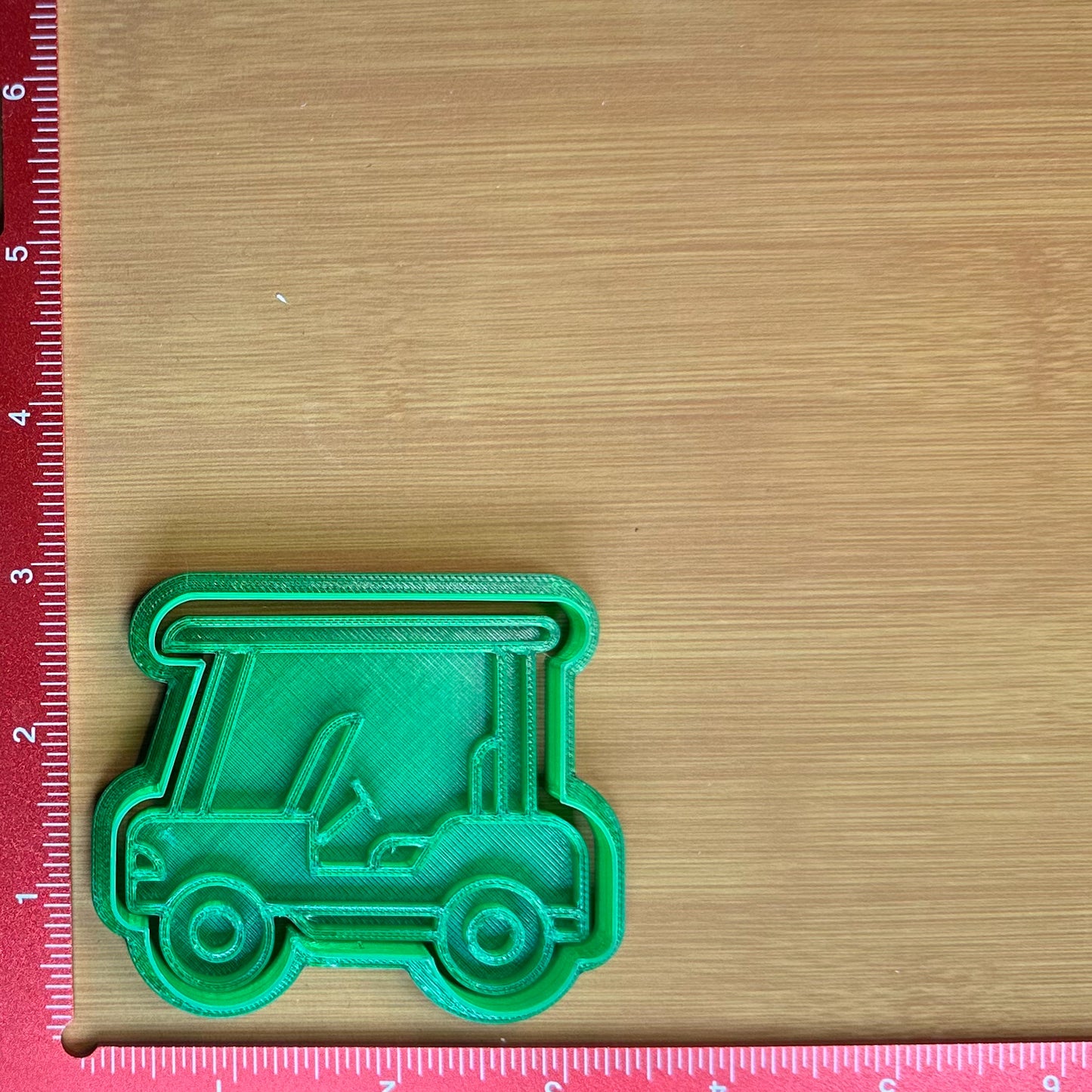 Golf Cart- Custom 3D Printed Cookie Cutter + Stamp Combo