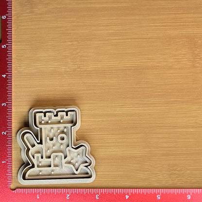 Sandcastle - Custom 3D Printed Cookie Cutter + Stamp Combo