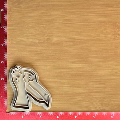 Pelican Head - Custom 3D Printed Cookie Cutter + Stamp Combo