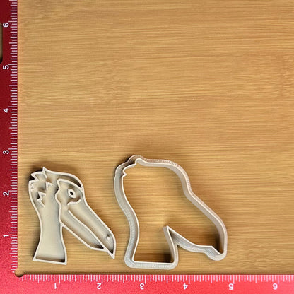 Pelican Head - Custom 3D Printed Cookie Cutter + Stamp Combo