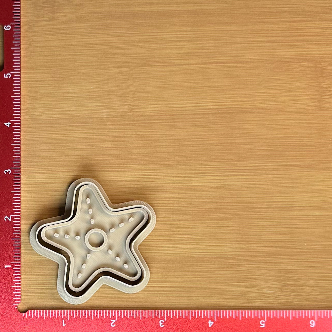 Starfish - Custom 3D Printed Cookie Cutter + Stamp Combo