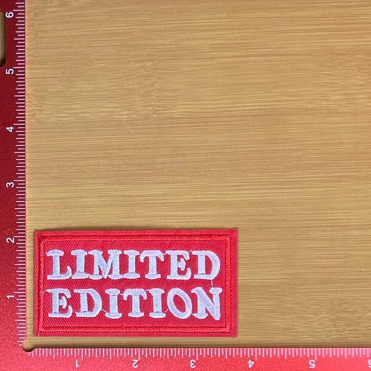 Limited Edition, Red and White - Embroidered Patch