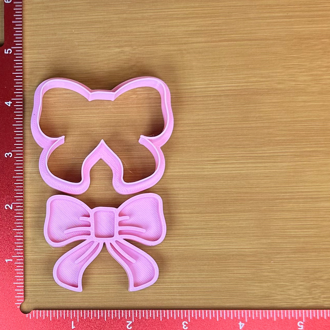 Bow - Custom 3D Printed Cookie Cutter + Stamp Combo