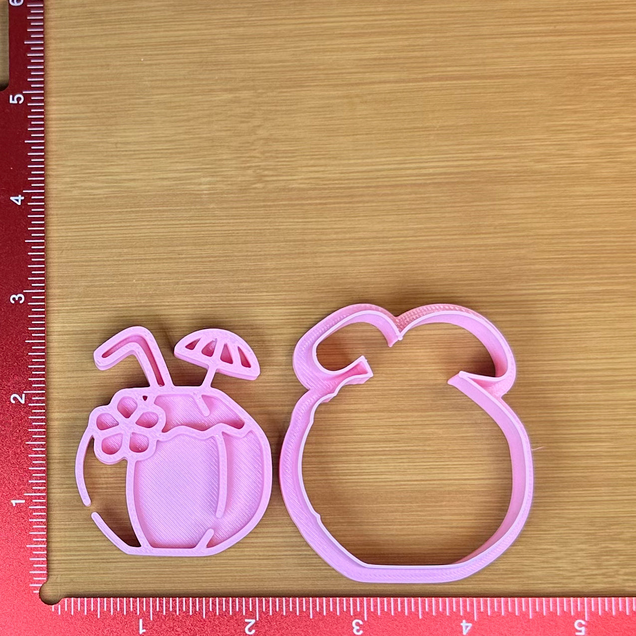 Coconut Cocktail - Custom 3D Printed Cookie Cutter + Stamp Combo
