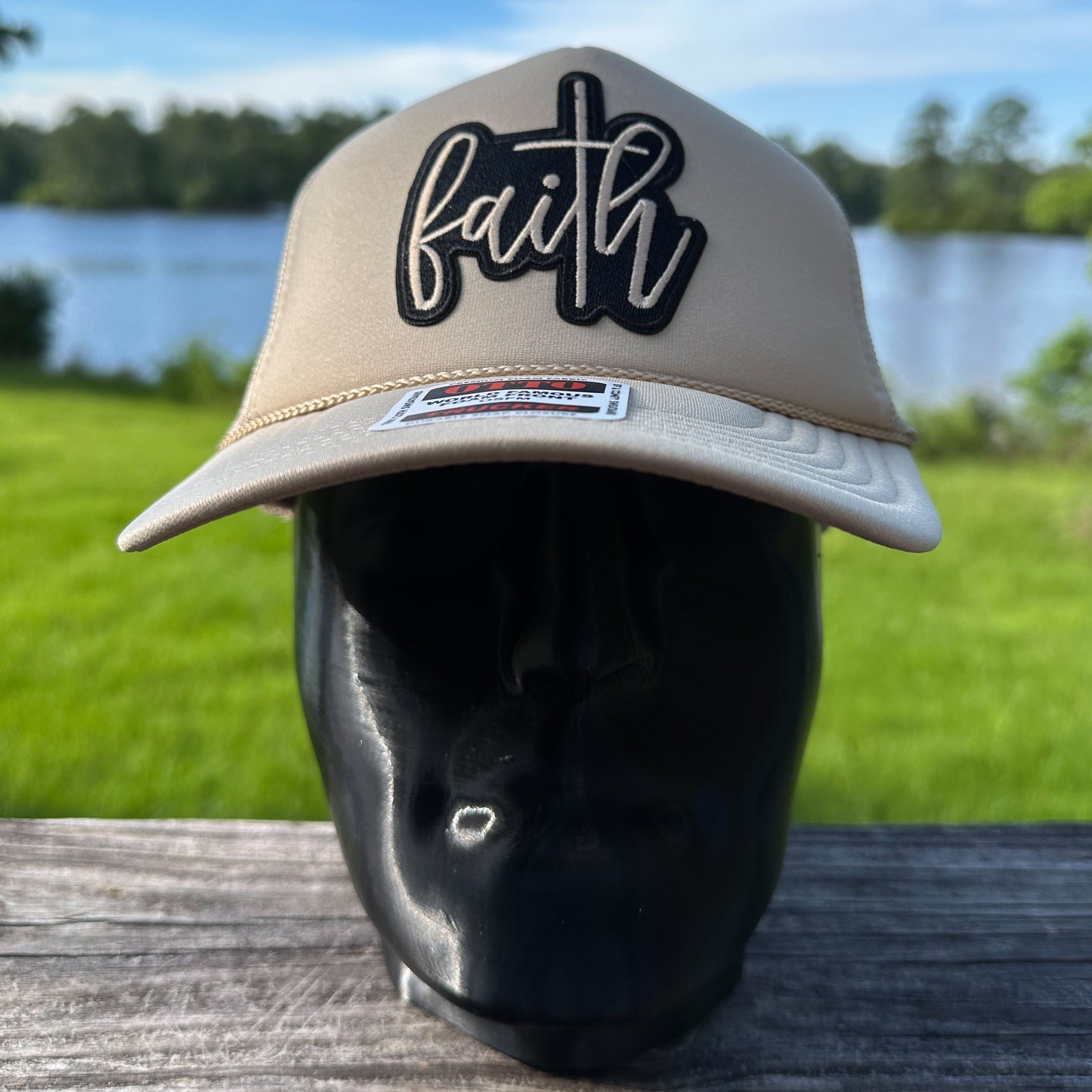 Faith | Beige Otto Foam Front Rope Trucker Hat