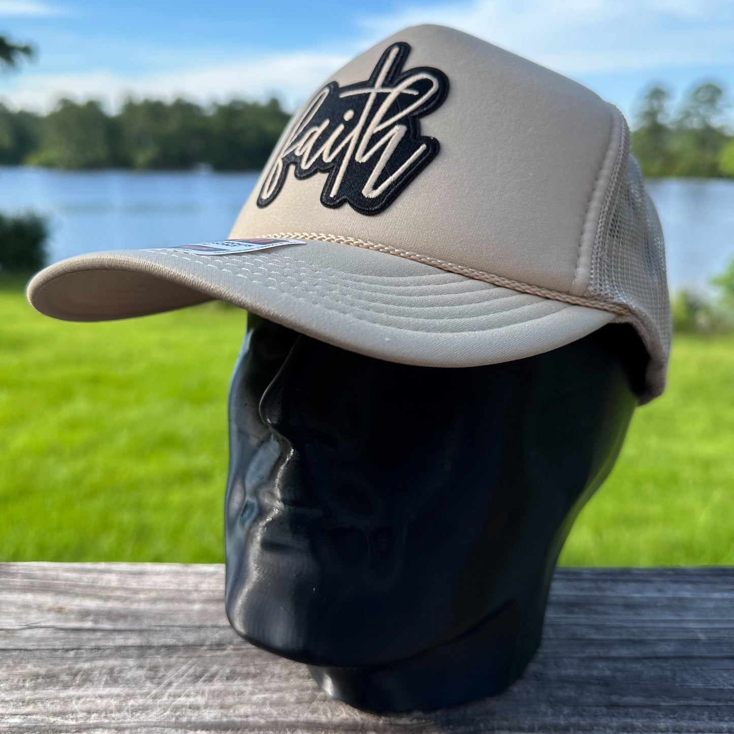 Faith | Beige Otto Foam Front Rope Trucker Hat