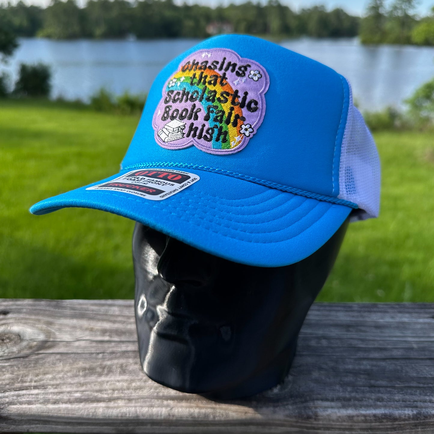 Book Fair High | Blue & White Otto Foam Front Rope Trucker Hat